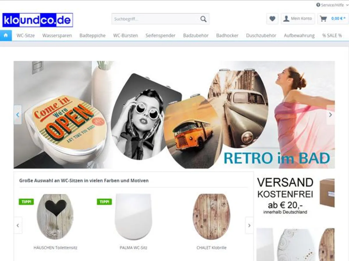 Der OnlineShop kloundco.de mit neuem Design