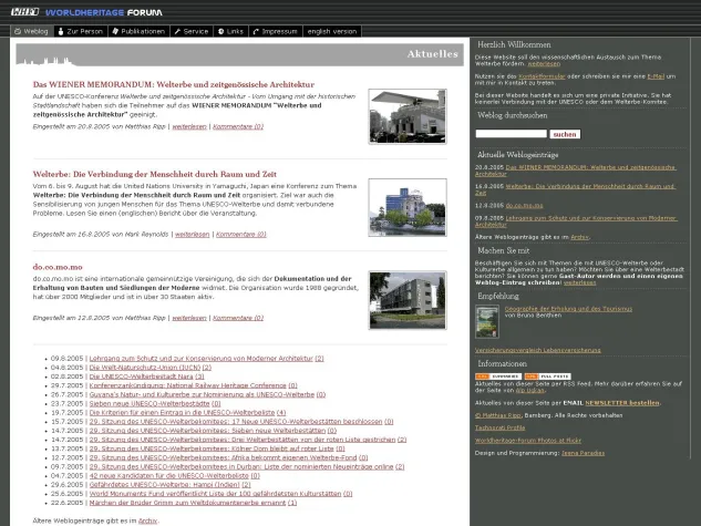 Bild: Weltweiter Informationsaustausch zum Thema UNESCO-Welterbe