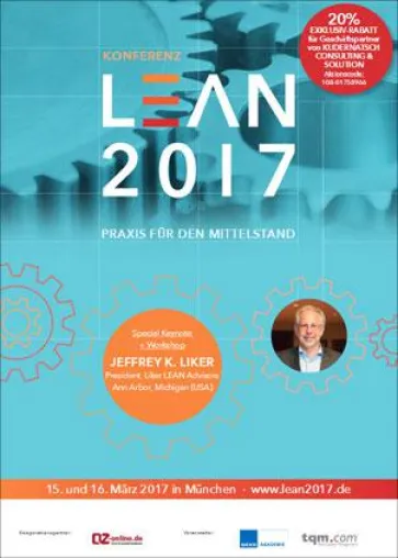 Lean Management Konferenz in München: Top-Speaker Jeffrey K. Liker Bild: Lean Management Konferenz in München: Top-Speaker Jeffrey K. Liker