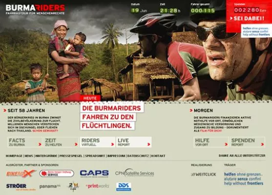 Bild: Kräftig in die Pedale treten für Menschenrechte - BURMARIDERS starten ihre Tour in Thailand und im Internet