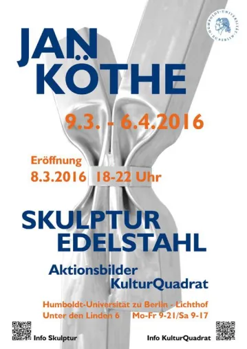Bild: Jan Köthe - Skulptur Edelstahl und Aktionsbilder "KulturQuadrat"