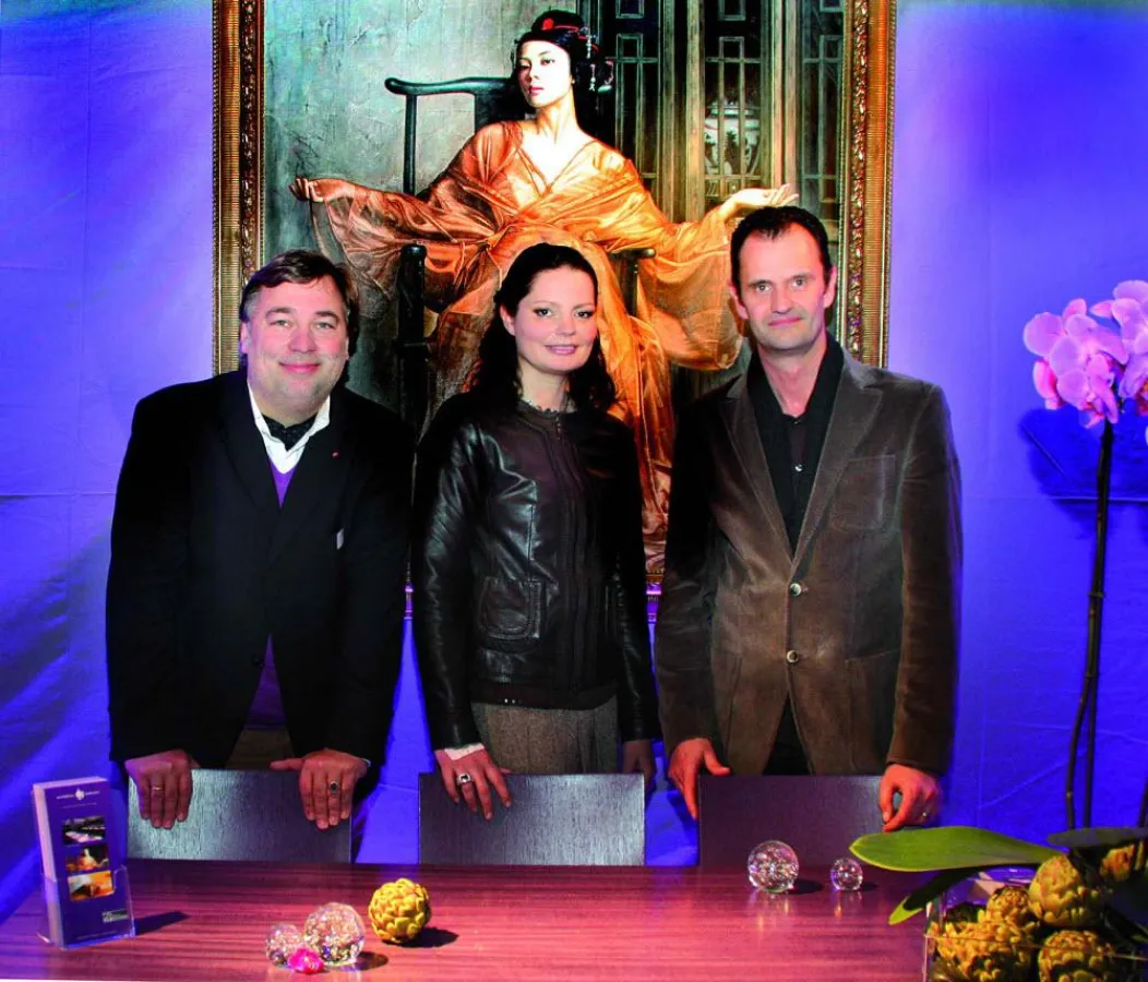 Georg W. Broich mit Architektin Petra Sievert und Innenarchitekt Gerhard Leister