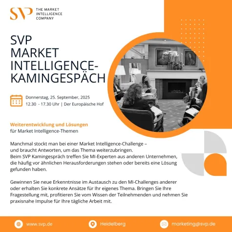 SVP Market Intelligence-Kamingespräch am 25.09.2025 in Heidelberg Bild: SVP Market Intelligence-Kamingespräch am 25.09.2025 in Heidelberg