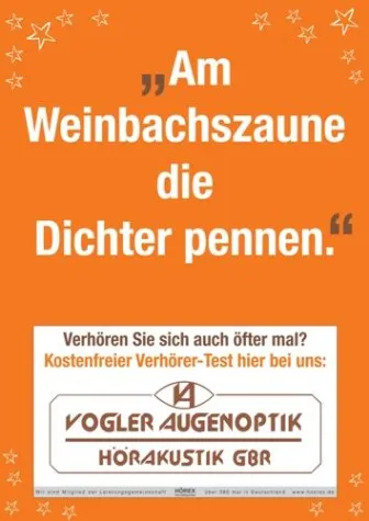 Bild: „Am Weinbachszaune die Dichter pennen…“ - HÖREX präsentiert weihnachtliche Motive ihrer „Verhörer-Kampagne“