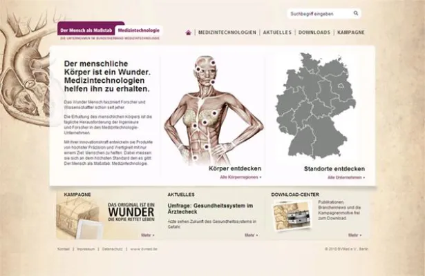 Internetagentur kernpunkt GmbH realisiert Website für den BVMed – Kampagne „Maßstab Mensch“ startet Bild: Internetagentur kernpunkt GmbH realisiert Website für den BVMed – Kampagne „Maßstab Mensch“ startet
