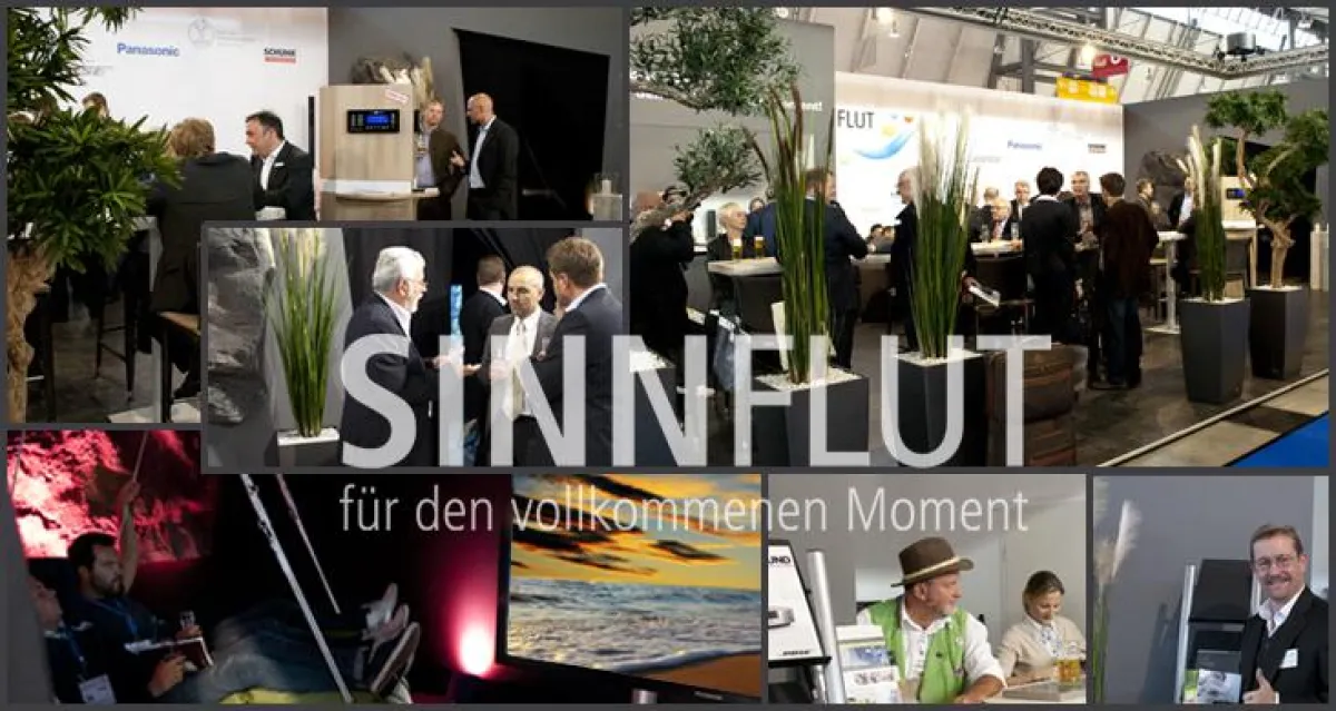 Collage zum SINNflut-Auftritt auf der Interbad 2012