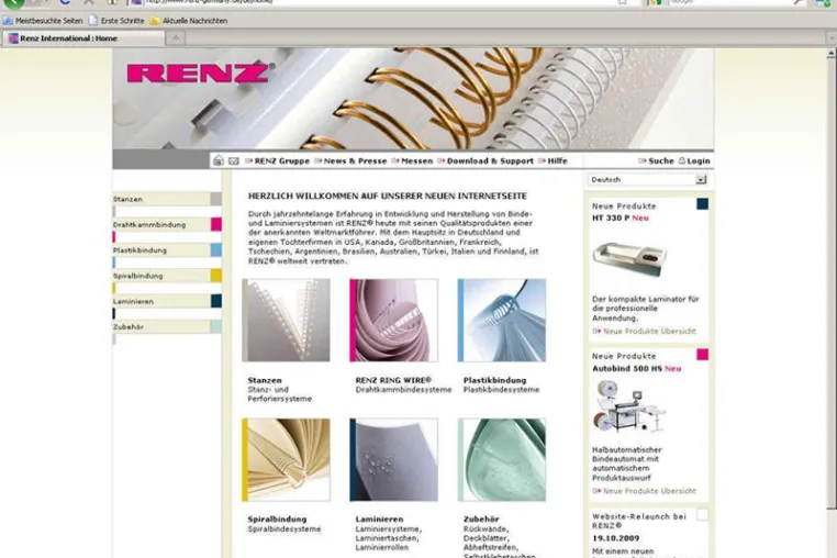 Bild: Website-Relaunch bei RENZ