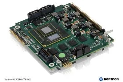Bild: Kontron PCIe/104 MICROSPACE MSMST: Erster SBC mit konfigurierbarer Intel Atom E600C Prozessor Serie