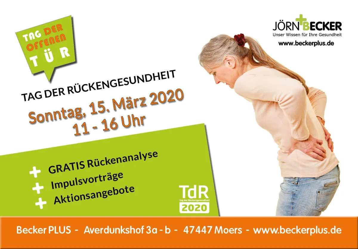 Veranstaltungsplakat zum Tag der offenen Tür bei Becker PLUS