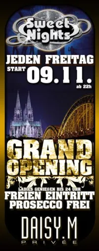 Kölner Nächte werden süßer: Grand Opening der Sweet Nights im DAISY.M Bild: Kölner Nächte werden süßer: Grand Opening der Sweet Nights im DAISY.M