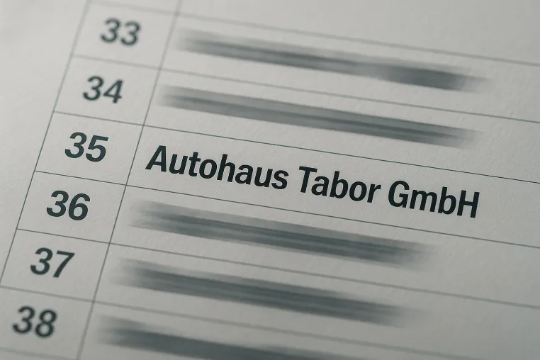 Bild: Autohaus Tabor zählt zu den Top 100 Autohandelsgruppen Deutschlands