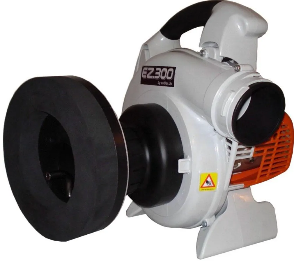 Problemlos Zugschnur einblasen oder ansaugen für Rohrdurchmesser von 25 bis 150 Millimeter - auch an Problemstellen