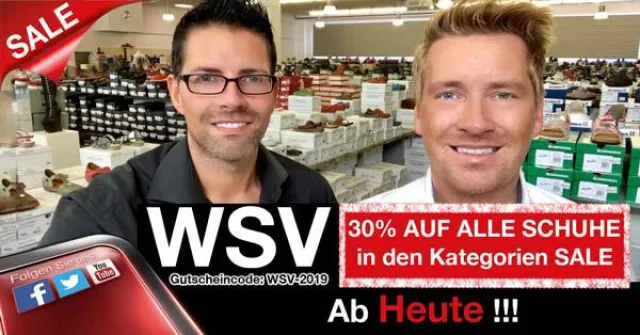 Bild: WSV 2019 bei schuhplus: 30% Rabatt auf Schuhe in Übergrößen für Damen und Herren