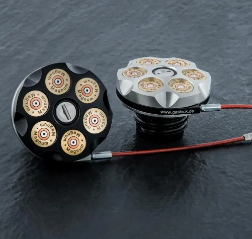 Bild: Gaslocks edler Tankverschluss BULLET – passend für Land Rover Defender und Jeep Wrangler