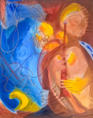 Bild: Zur Vernissage von Carla Weckeßer "Monde um mich" bei art + form Dresden