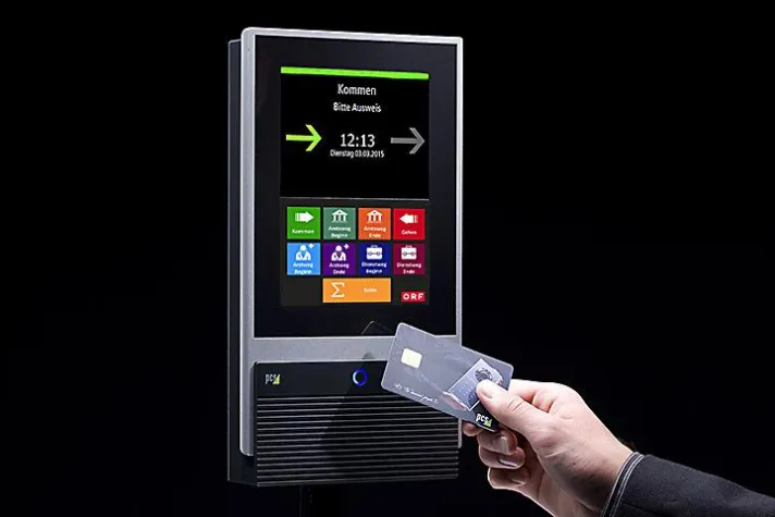 Bild: Die Zeiterfassung beim ORF in Wien wird mit PCS Terminals und Software umgesetzt