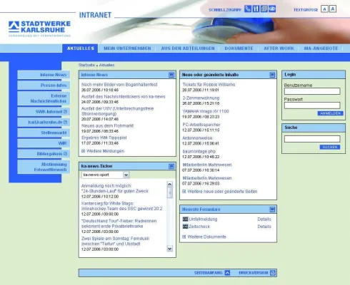 Bild: Stadtwerke Karlsruhe optimieren Mitarbeiterkommunikation mit Weblication Intranet