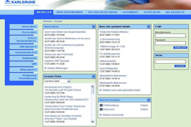 Bild: Stadtwerke Karlsruhe optimieren Mitarbeiterkommunikation mit Weblication Intranet