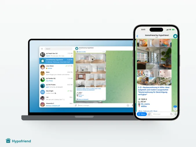 Bild: Dein Immofriend: Neuer kostenloser Telegram-Bot von Hypofriend zur Unterstützung der Wohnungssuche in Berlin
