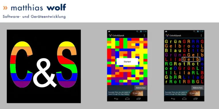 wolf-inf-tec veröffentlicht Spiel zur Farberkennung für Android Bild: wolf-inf-tec veröffentlicht Spiel zur Farberkennung für Android