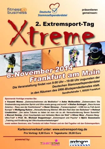 Bild: 2. Extremsport-Tag Frankfurt: Vorträge und Seminare zugunsten der Deutschen Stammzellspenderdatei