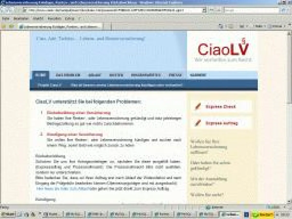 Screenshot Projekt CiaoLV