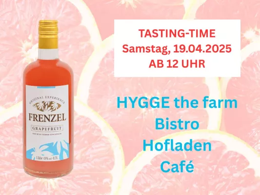 Bild: Tasting am Ostersamstag bei HYGGE in Hamburg: FRENZEL Grapefruit lädt zum Probieren ein!