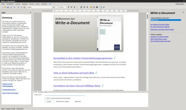 Bild: Textverarbeitung für Windows: Write-a-Document 6.1 ist erschienen