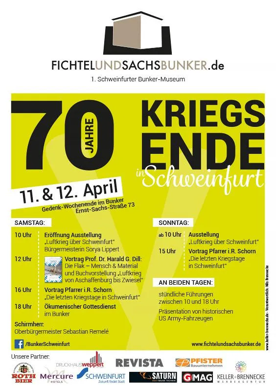 Programm 70 Jahre Kriegsende in Schweinfurt am 11. und 12. April 2015