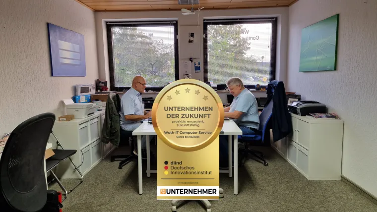 Wuth-IT Computer Service als „UNTERNEHMEN der Zukunft“ ausgezeichnet Bild: Wuth-IT Computer Service als „UNTERNEHMEN der Zukunft“ ausgezeichnet