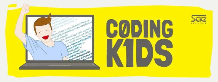 Bild: Schüler entwickeln beim „SAE Coding Kids“ Workshop ein eigenes Computerspiel