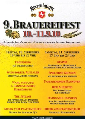 Die Herrenhäuser Brauerei lädt zum 9. Brauereifest mit Desimo, Bierkönig und viel Musik Bild: Die Herrenhäuser Brauerei lädt zum 9. Brauereifest mit Desimo, Bierkönig und viel Musik