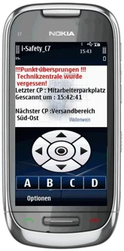 Bild: Wächterkontrollsystem i-safety - Neue Handygeneration NOKIA C_7 NFC / RFID