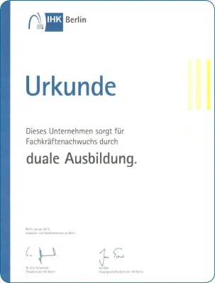 Bild: daz-SERVICES erhält IHK-Urkunde für besonderes Engagement