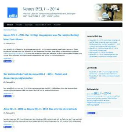 Infoportal zum neuen BEL II - 2014 von Spitta - für Zahntechniker, Praxis- und Labormitarbeiter Bild: Infoportal zum neuen BEL II - 2014 von Spitta - für Zahntechniker, Praxis- und Labormitarbeiter
