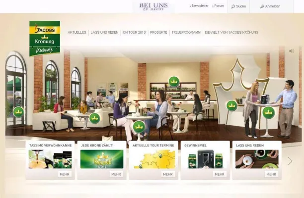 Bild: Willkommen im Jacobs Krönung Webcafé