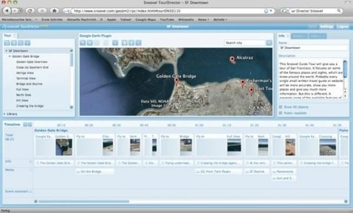 Screenshot Snoovel Tour Director (Bildquelle: Gonicus)