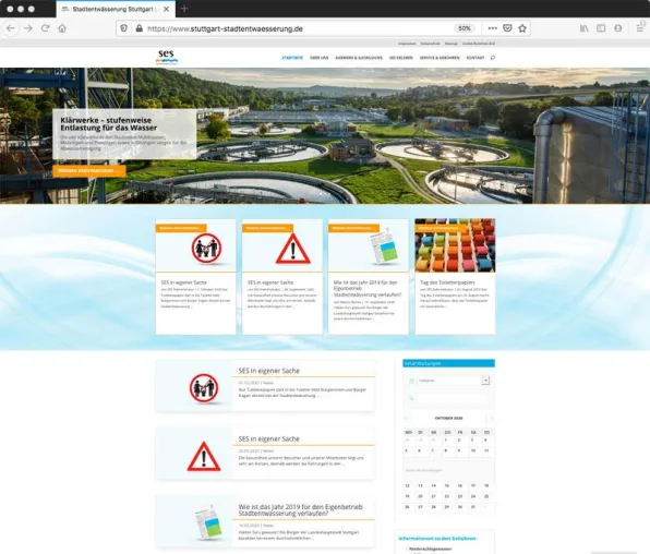 Bild: Die Website der SES erstrahlt in neuem Glanz
