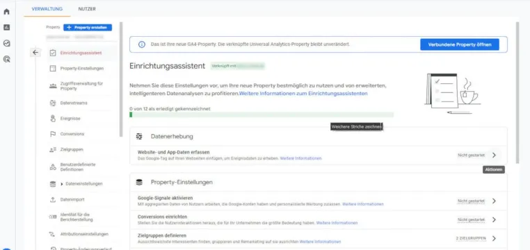 Bild: Jetzt Umstellung auf Google Analytics GA4 Property beginnen