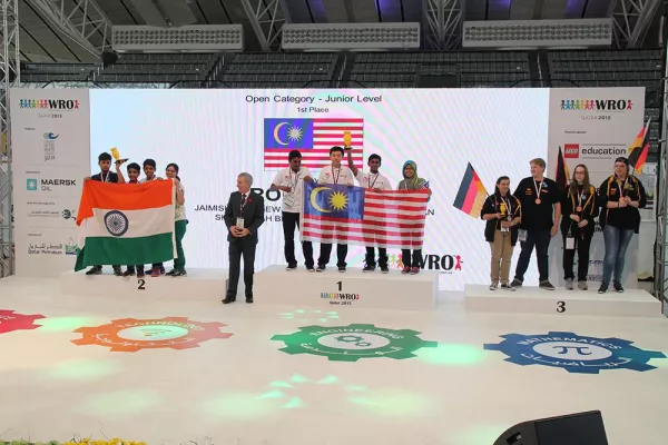 Bild: Bronzemedaille bei World Robot Olympiad in Katar