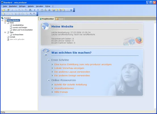 Bild: zeta producer 7 Freeware: Content Management ganz einfach