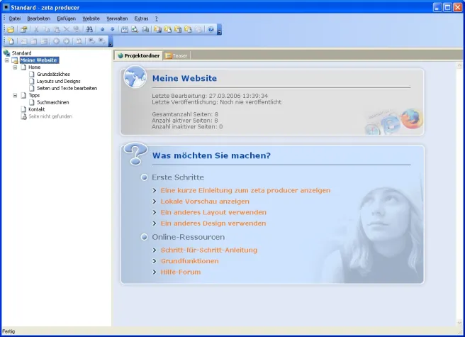 zeta producer 7 Freeware: Content Management ganz einfach Bild: zeta producer 7 Freeware: Content Management ganz einfach