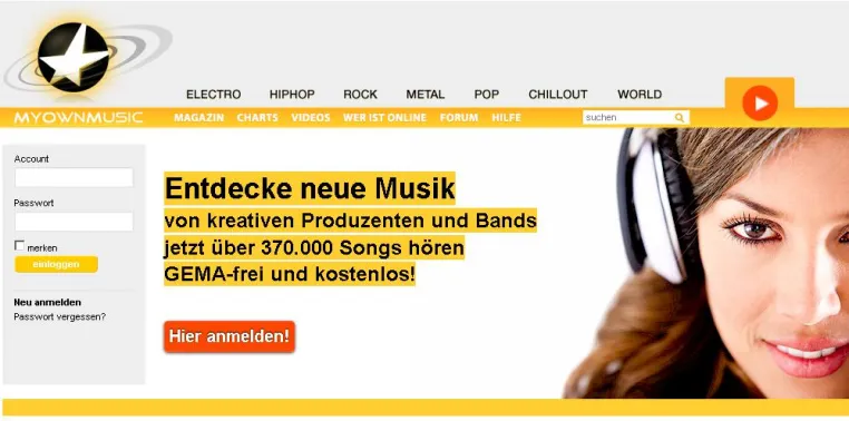Bild: MyOwnMusic.de startet durch - 370.000 Songs, GEMA-frei und kostenlos - Neue Version 4.0 jetzt online