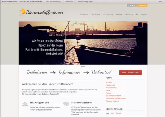Bild: Portal exklusiv für Schifferinnen (und Interessierte) eröffnet