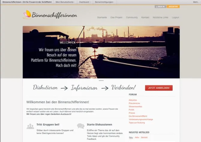 Portal exklusiv für Schifferinnen (und Interessierte) eröffnet Bild: Portal exklusiv für Schifferinnen (und Interessierte) eröffnet