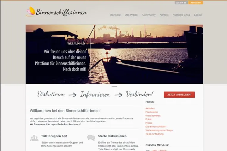 Bild: Portal exklusiv für Schifferinnen (und Interessierte) eröffnet