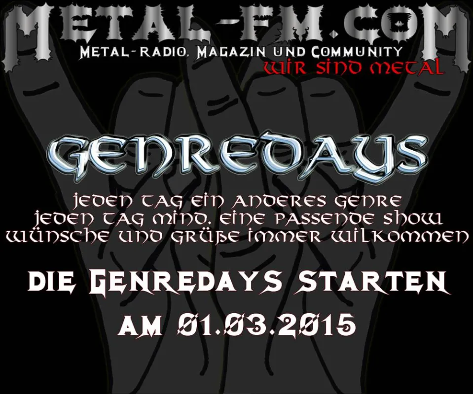Genredays - Start ab 01.03.2015