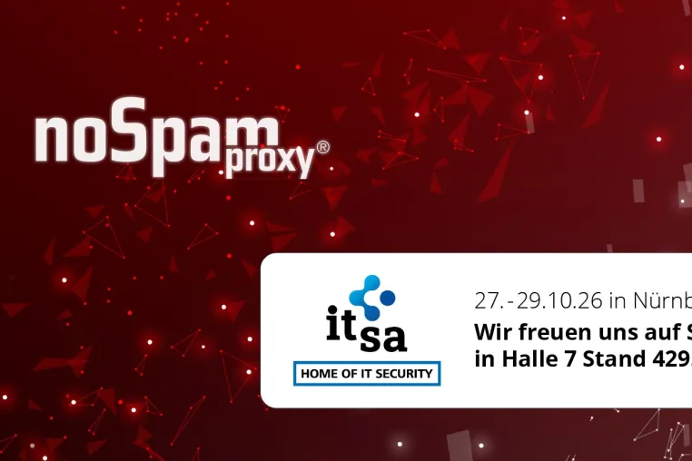 Bild: NoSpamProxy zeigt auf der it-sa 2026 neue Lösungen für moderne Bedrohungsszenarien