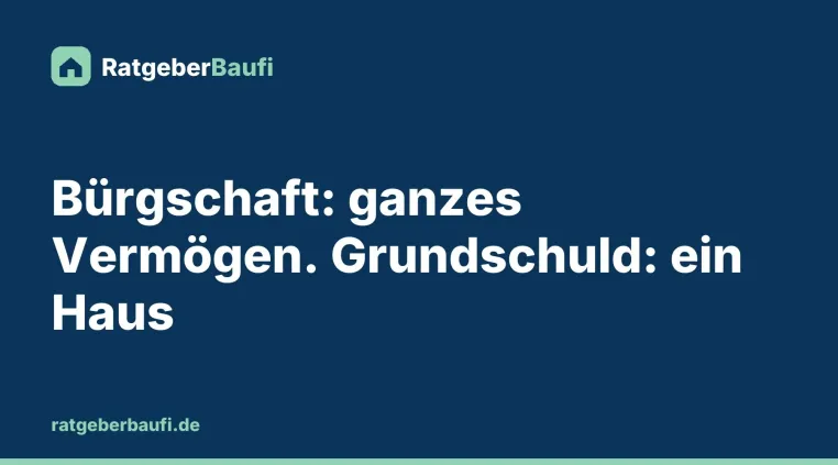 Bürgschaft der Eltern bei der Baufinanzierung: wie weit die Haftung jeweils reicht Bild: Bürgschaft der Eltern bei der Baufinanzierung: wie weit die Haftung jeweils reicht