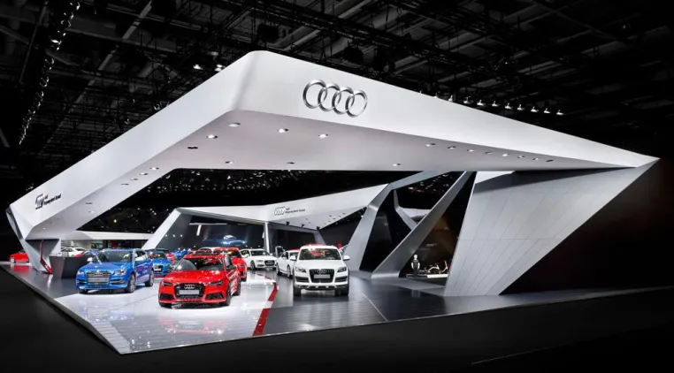Bild: »Dynamic of Balance« – Audi mit neuem Markenraumkonzept auf dem Autosalon 2014 in Paris